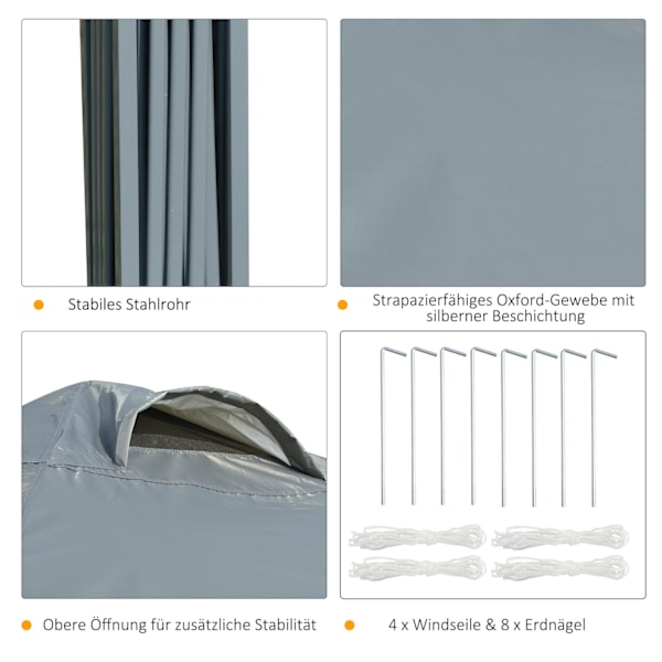 Rootz Garden Pavilion - Folding Pavilion - Marquee -telt - UV -beskyttelse - 2,95 x 2,64 m