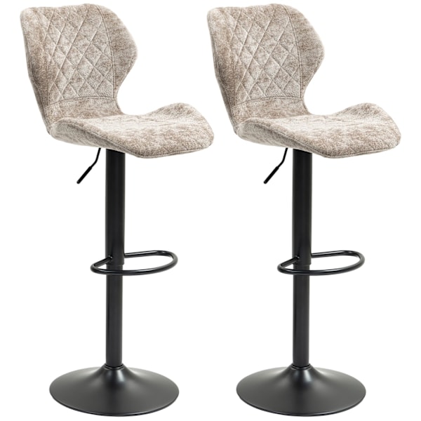 Rootz -uppsättning av 2 barstolar - Kökpallar - Höjdjusterbar motpall - Ultimat komfort - 48 cm x 51,5 cm x 91-112cm