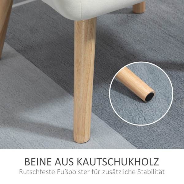 Rootz Scandinavian Style Lounge Chair - Læsestol - Fløjlspolstret stol - Moderne Design - Tyk polstring - 67cm x 61,5cm x 71cm