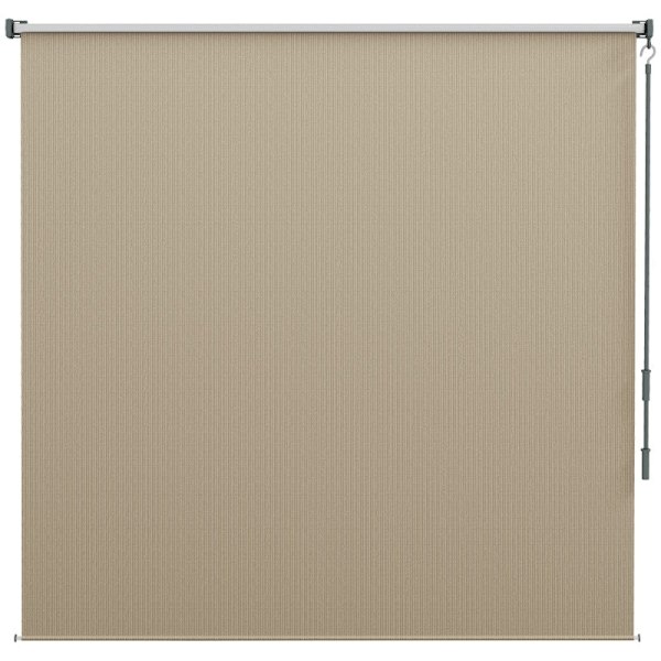 Rootz Outdoor Rullegardin - Privacy Screen - Solskærm - Beige - HDPE stof - Aluminiumsramme - 183cm x 185cm