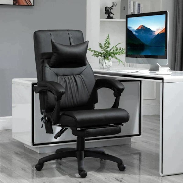Rootz Massagestol - Executive Chair - Kontorsstol - Stol med 7 vibrationsmassagepunkter - Svart - 68 cm x 79 cm x 112 cm
