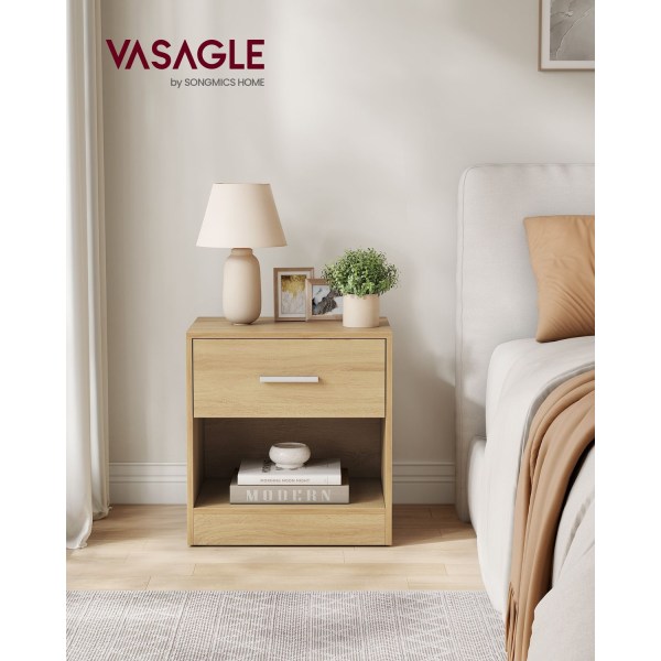 Rootz spånplade sidebord - Endebord - Natbord - Strågul - Letvægts - Robust - Nem montering - 28cm x 39cm x 41cm