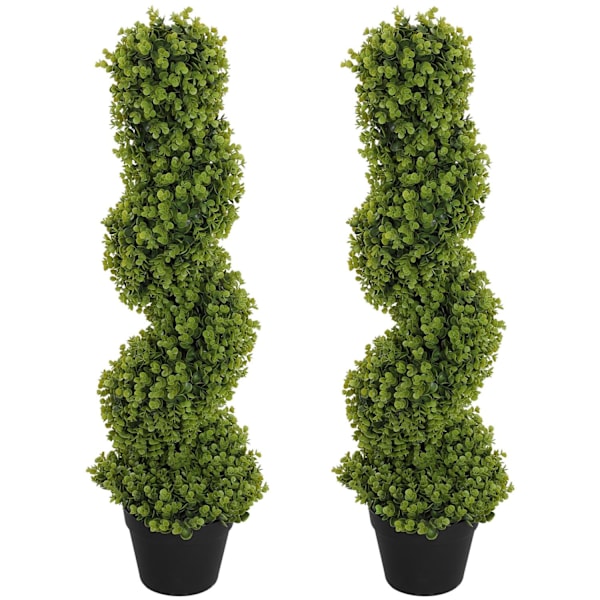 Rootz -uppsättning av 2 dekorativa konstgjorda växter - falska växter - faux växter - UV -resistenta - 90 cm