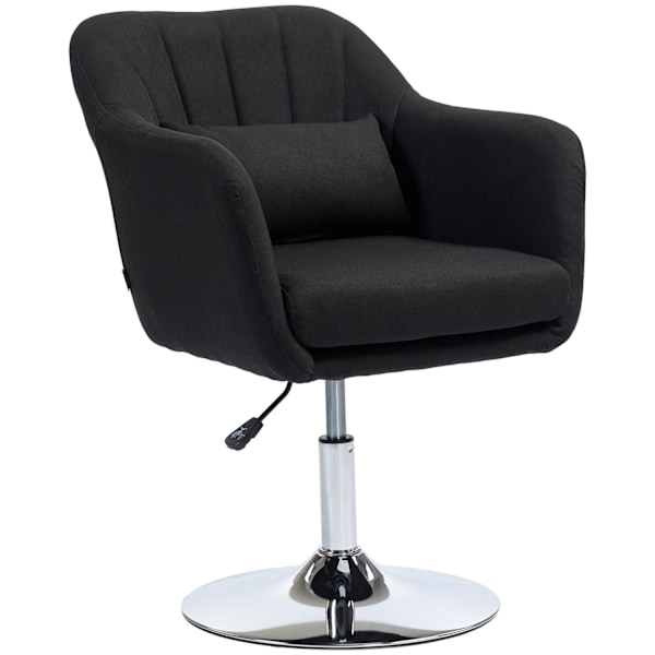 Rootz Swivel Office Stol - Højdejusterbar - Roterende lænestol - Maksimal komfort - 60 cm x 60 cm x 79-91 cm - Sort
