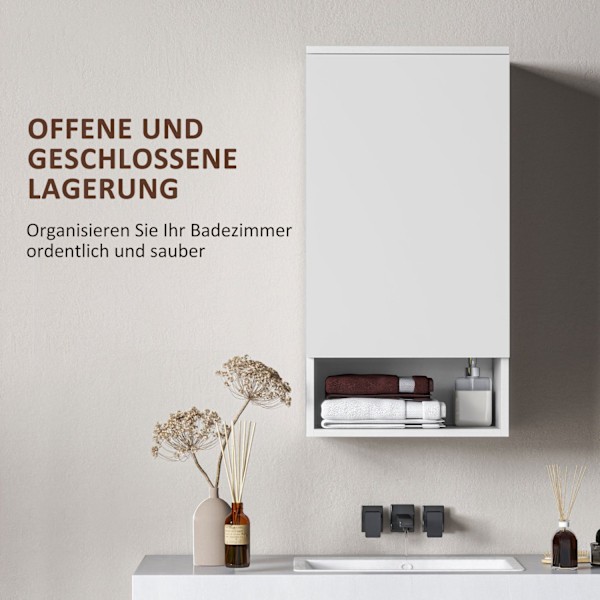 Rootz vægmonteret badeværelse skab - vægskab - justerbare hylder - maksimer opbevaring - 40 cm x 27 cm x 77 cm