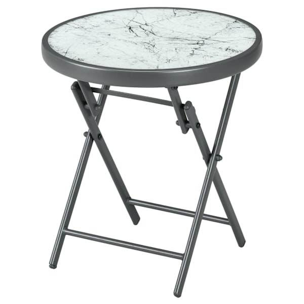 Rootz sammenfoldelig sidebord - udendørs foldningsbord - kompakt gårdhavebord - vejrbestandig og let at rengøre - 45 x 45 x 50 cm