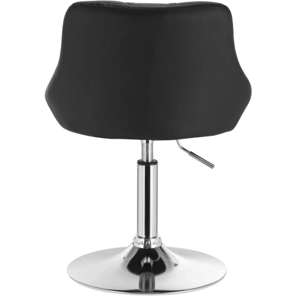 Rootz set med 2 barstolar - Justerbara bänkstolar - Vridbara barstolar - Bekväma, mångsidiga, robusta - konstläder och krom - 47cm x 37cm x 66-82cm