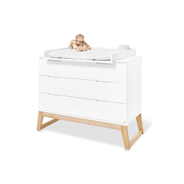 Rootz 3 -stykke børnehave møbler sæt - barneseng seng - skiftende enhed - konvertibelt design - barneseng: 150x76x94cm, enhed: 120x77x101 cm, garderob