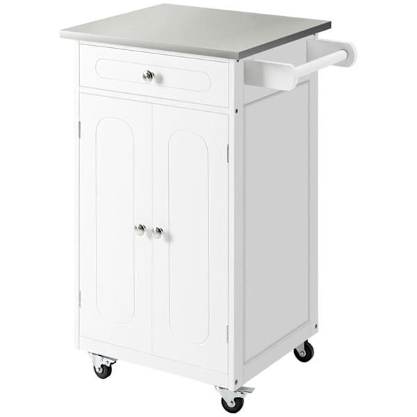 Rootz Kitchen Service Frolley With Wheels - Mobile Atility Cart - Rolling Storage Unit - runsaasti tallennustilaa - 60W x 45D X 85H CM