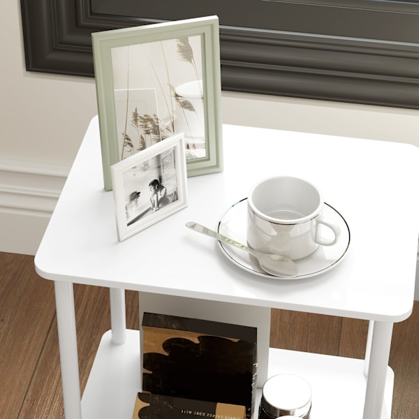Rootz 2 Tier Side Table - Accent Table - soffbord - Extra förvaring - 40 cm x 30 cm x 52,2 cm