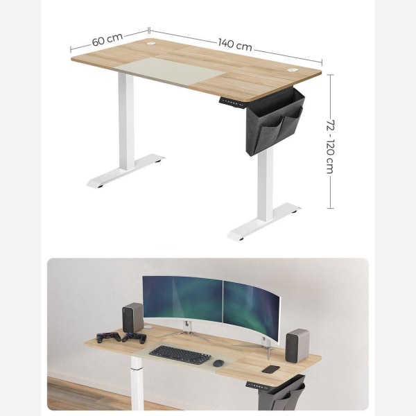 Rootz elektrisk skrivebord - Højdejusterbart skrivebord - Ståend