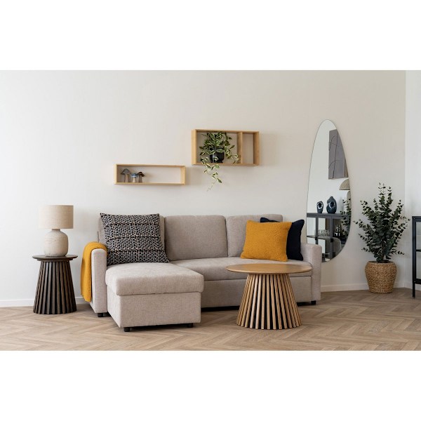 Rootz Cushion - Återvunnen bomullskudde - Ocher Throw Pillow - Eco -Friendly Design - 45 cm x 45 cm