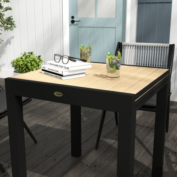 Rootz Havebord - Udendørsbord - Terrassebord - Vejrbestandig - Udvidelig - Justerbare fodstøtter - 162cm x 80cm x 75cm - Gul - Aluminium