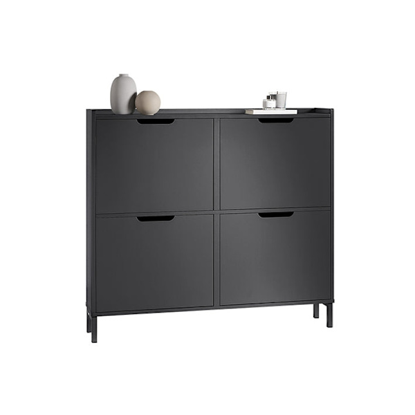Rootz Skoställ - Förvaringsorganisator - Skoskåp - MDF och metallmaterial - 100cm x 90cm x 19cm