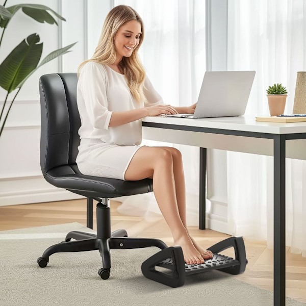 Rootz Ergonomic Desk Fodstøtte - Fodskammel - Benstøtte - Hæver holdning - 44 cm x 32,5 cm x 19 cm