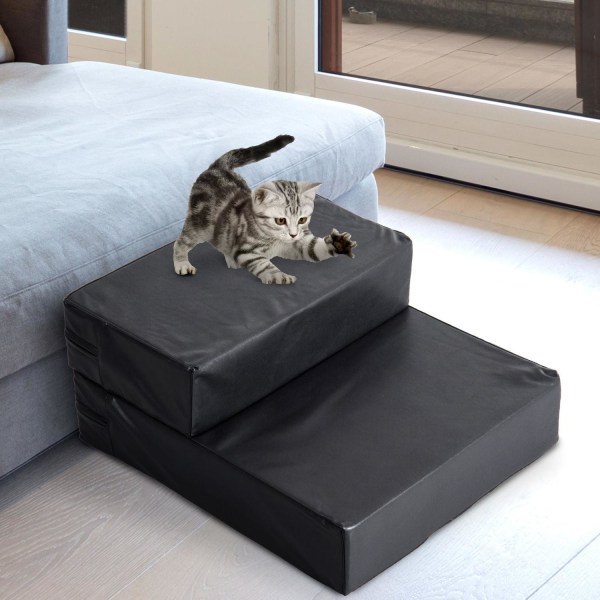 Rootz Dyretrappemåtte - Sort - Læder, Skum - 26,38 cm x 15,35 cm x 3,94 cm