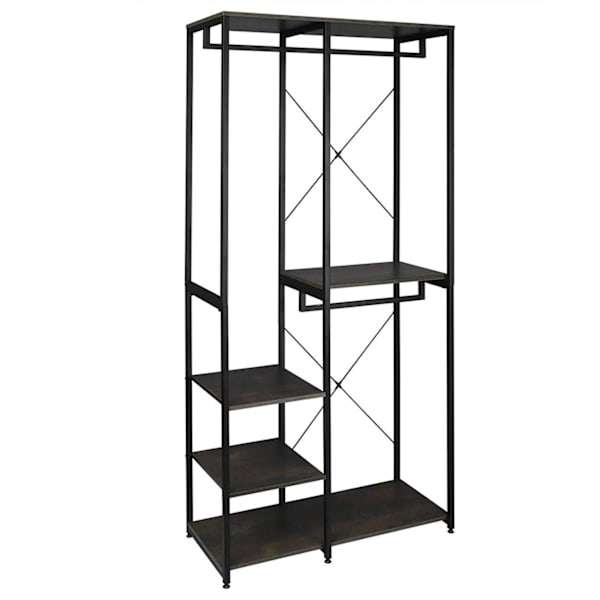 Rootzin monitoimivaateteline - Vaatekaapin järjestäjä - Vaatteiden näyttö - Runsaasti säilytystilaa, monipuolinen muotoilu, kestävä rakenne - 90 cm x