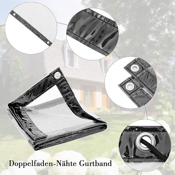 Rootzin läpinäkyvä suojapeite - Kirkas kansi - Suojalevy - 100 % vedenpitävä - Säänkestävä - Kestävä PVC - Saatavilla useita kokoja
