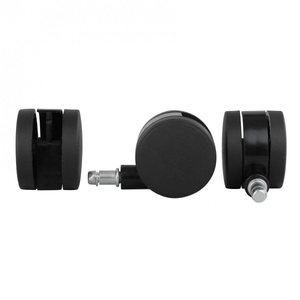 Rootz sæt med 5 hjul til kontorstol sort pin 11 mm diameter 60 mm bløde gulvhjul drejestole hjul stole hjul