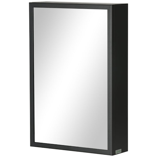 Rootz spejlskab - Vægmonteret organisering - Badeværelsesopbevaring - Pladsbesparende - Rustfri hængsler - Rustfrit stål - 40cm x 12cm x 60cm