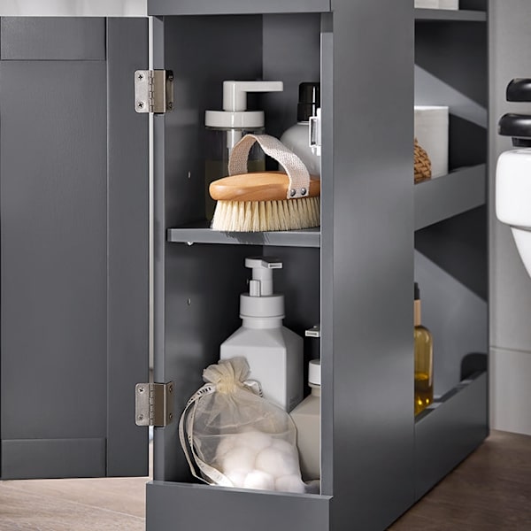 Rootz Narrow Gap Storage Trolley - Pladsbesparende vogn - Slank rullende organisering - MDF-materiale - 20 cm x 70 cm x 65 cm