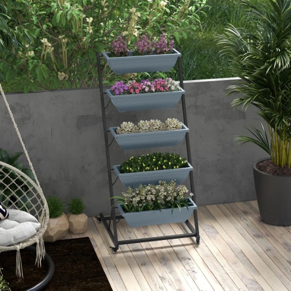 Rootz Plant -portaat - Kukkaportaat - Istutuslaatikko - Pinottav