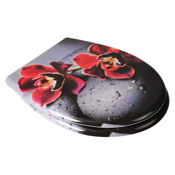 Rootz-wc-istuin Soft-Close-mekanismilla - Duroplast - Pikavapautustoiminto - Antibakteerinen - O-muoto - Liukumattomat puskurit - 45,5 cm x 37,1 cm