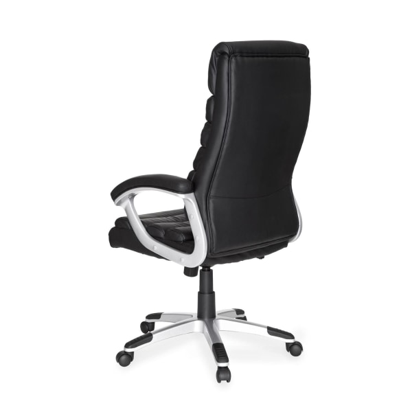 Rootz-työtuoli synteettinen nahka musta ergonominen niskatuella - Design Executive -tuoli Työtuoli keinutoiminnolla - Kääntötuoli korkea selkänoja X-X