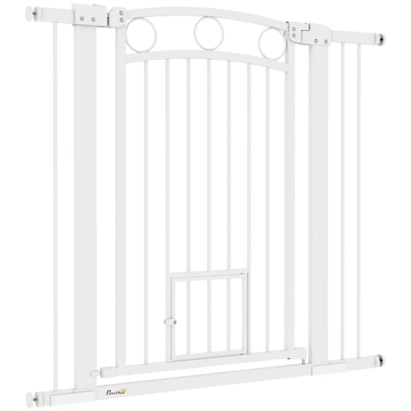 Rootz No-Drill Pet Stair Gate - Koiran portti - Säädettävä turvakatto - Kaksoislukko - 76-104W x 96K cm