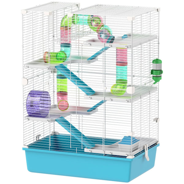 Rootz 6 -lag hamsterbur - gnaverhus - kæledyr habitat - efterforskningsrør - 58 cm x 36 cm x 81 cm