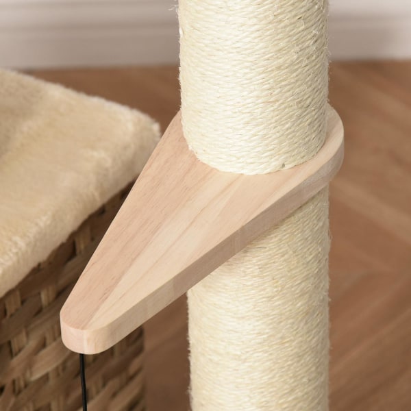 Rootz-kissarapu pos - Ruskea, Beige - Engineered Wood, Pehmo, Sisal - 23,62 cm x 15,74 cm x 42,91 cm