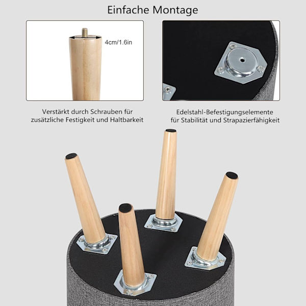 Rootz justerbar barstol i konstläder - bänkstol - vridbar sits - höjdjusterbar, 360° rotation, ergonomisk komfort - 84cm till 106cm x 38cm x 35cm