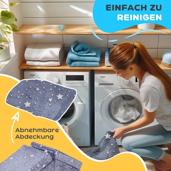 Rootz leksoffa för barn - Transformerande 5-delat set - Trappor & hinderbana - Stjärnmönster - Högdensitetsskum - Enkel rengöring - 50W x 50D x 27,5H