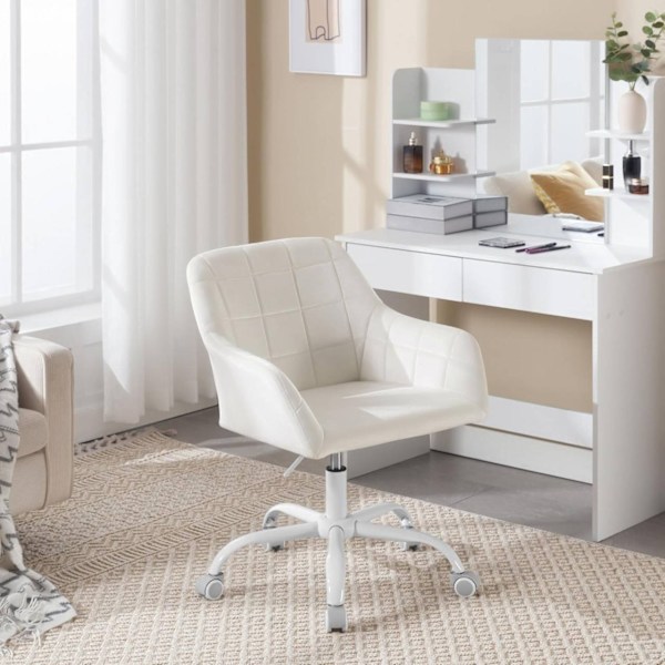 Rootz Velvet Kontorstol - Skrivebordsstol - Drejestol - Højdejusterbar - Ergonomisk design - 58cm x 85cm x 60,5cm