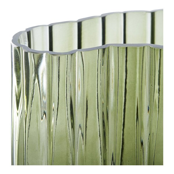 Rootz Modern Glass Vase - Decorative Vase - Flower Holder - Unik design - 21x12x26.5 cm