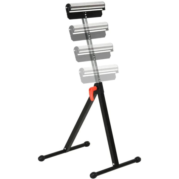 Rootz Roller Stand - Roller Support - Justerbar Roller Stand - Extra Stand - Support Stand - Metall - Svart - 44 X 50 X 68-110 cm