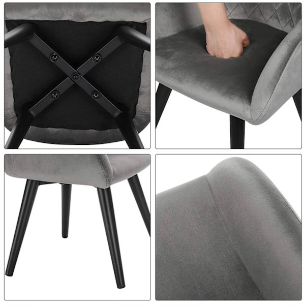 Rootz sæt med 2 børnestole - Børnesæder - Småbørnsstole - Ergonomisk design - Holdbar fløjl - Let at rengøre - 37,5 cm x 55 cm x 38 cm