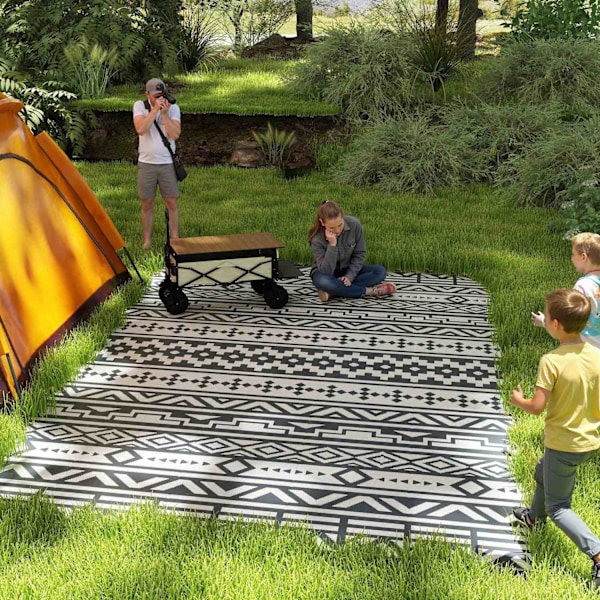 Rootz utomhusmatta - väderbeständig matta - Boho -stil matta - lätt att rengöra - 182 cm x 274 cm - idealisk för camping och balkonger
