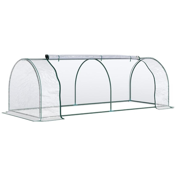 Rootz Växthus - Växthus med dörr - Kallram - Växthus - Transparent ram - 250 x 100 x 80 cm