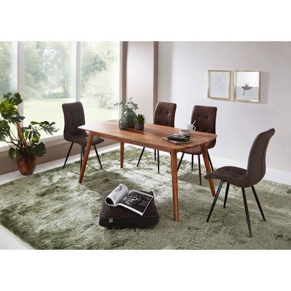 Rootz-huoneen ruokapöytä puu 120x77x60 cm Sheesham massiivipuupöytä - Designer keittiön pöytä puu - Massiivinen puinen pöytä Rustic - Ruokapöytä Massi