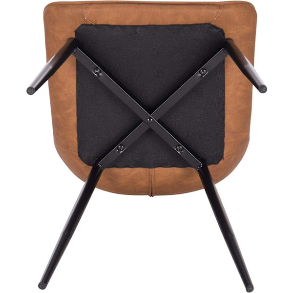 Rootz matstolsset - Snygga sittplatser - Bekväma stolar - konstläder - Ergonomisk design - Slitstark metallram - 46cm x 40,5cm x 85,5cm