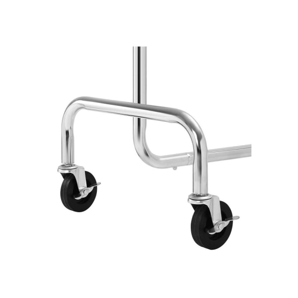 Rootz Klädställ - Kraftig metall - Robust - Smidig glidning - Praktisk - Utrymmesbesparande - Förvaringsutrymme - PP-rulle - Silver - 117 x 58,5 x 18