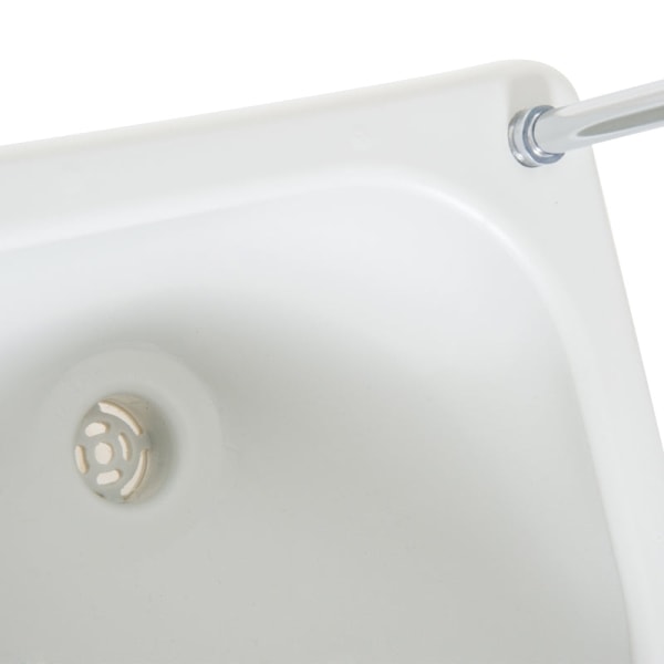 Rootz bærbar campingvask med opsamlingsbeholder - Sæbedispenser - 17L vandtank - Håndvask - Mobil - Lysegrå - 83cm x 50cm x 103cm