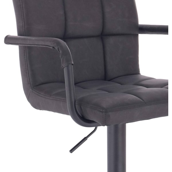 Rootz Barpall - Bänkpall - Justerbar Barstol - Slitstarkt konstläder - Ergonomisk design - Snygg modern look - Höjd 90cm-112cm, Sits 51cm x 37cm