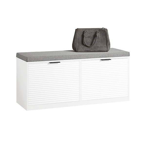 Rootz Shoe Opbevaringsbænk - Skoskab med sæde - Entryway Organizer - Pladsbesparende design - Komfortable siddepladser - Holdbar MDF-konstruktion - 10