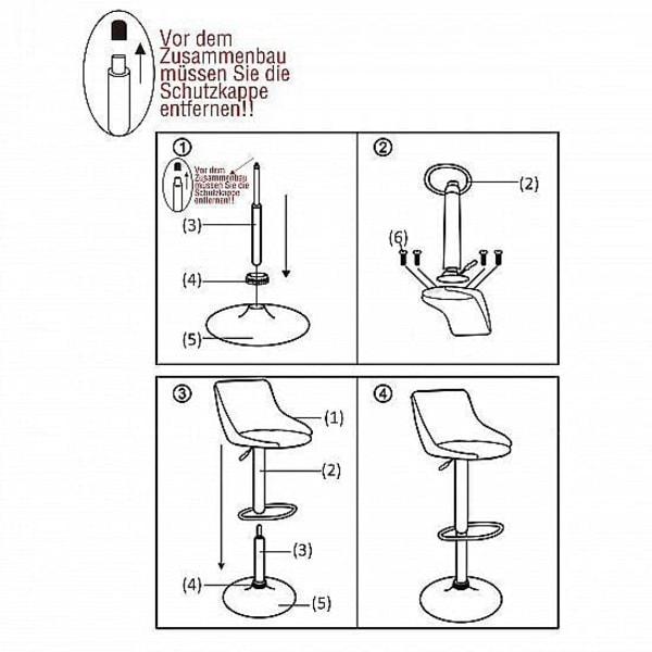 Rootz Premium keinonahkaiset baarijakkarat - Säädettävät pöytätuolit - Kääntyvät baarituolit - Kestävät, mukavat, helppo puhdistaa - 84cm-106cm x 38cm