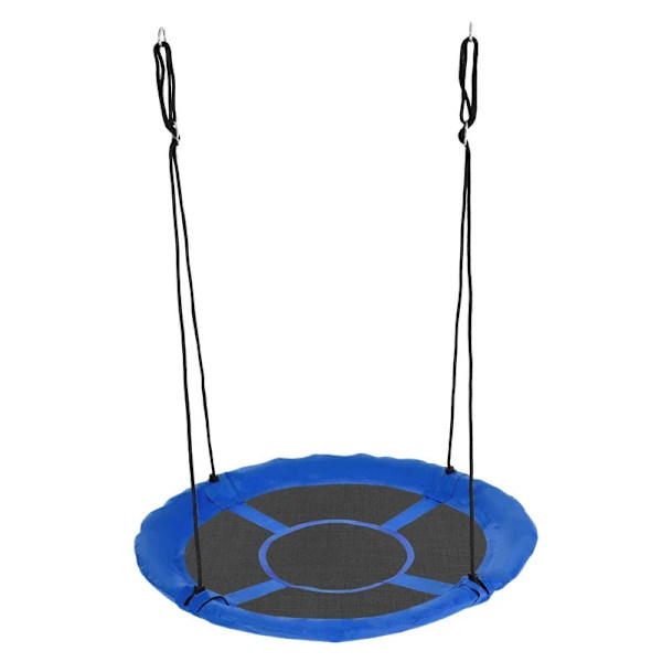 Rootz Nest Gynge - Børnegynge - Vejrbestandig - Op til 100 kg - Længde justerbare reb - Blå - Ø110cm x 170cm