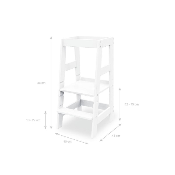 Rootz Fino Learning Tower - Kitchen Aid - Discovery Tower - Solid Beech - 40 cm x 47cm x 85cm
