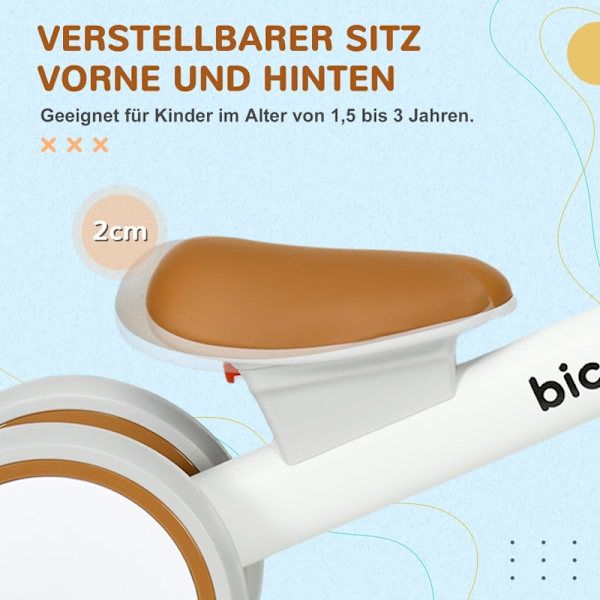 Rootz Balance Bike - Baby Walker - Småbørnscykel - Justerbar sædehøjde - Whisper Dæk - Sikkert design - Aluminiumslegering og plastik - 56 cm x 27 cm