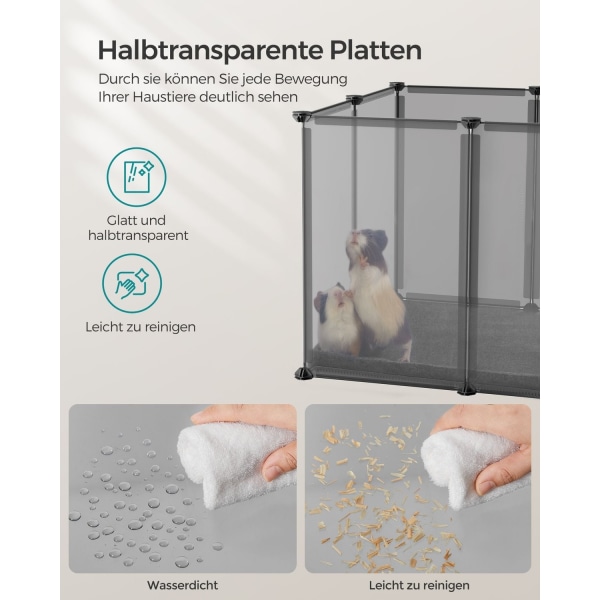 Rootz DIY Grey Storage Cube Organizer - Plasthylla - Modulära hyllor - Enkel montering - Lättvikt - Mångsidig - 125cm x 63cm x 42cm
